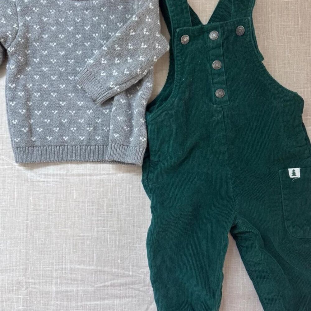 Baby Boy 2-Piece Sweater & Overall Set